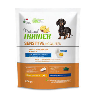 Natural Trainer Dog Adult Mini Sensitive Gluten Free con Uovo 800 gr