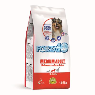 Forza10 Dog Medium Adult Maintenance con Cervo e Patate 12,5 kg