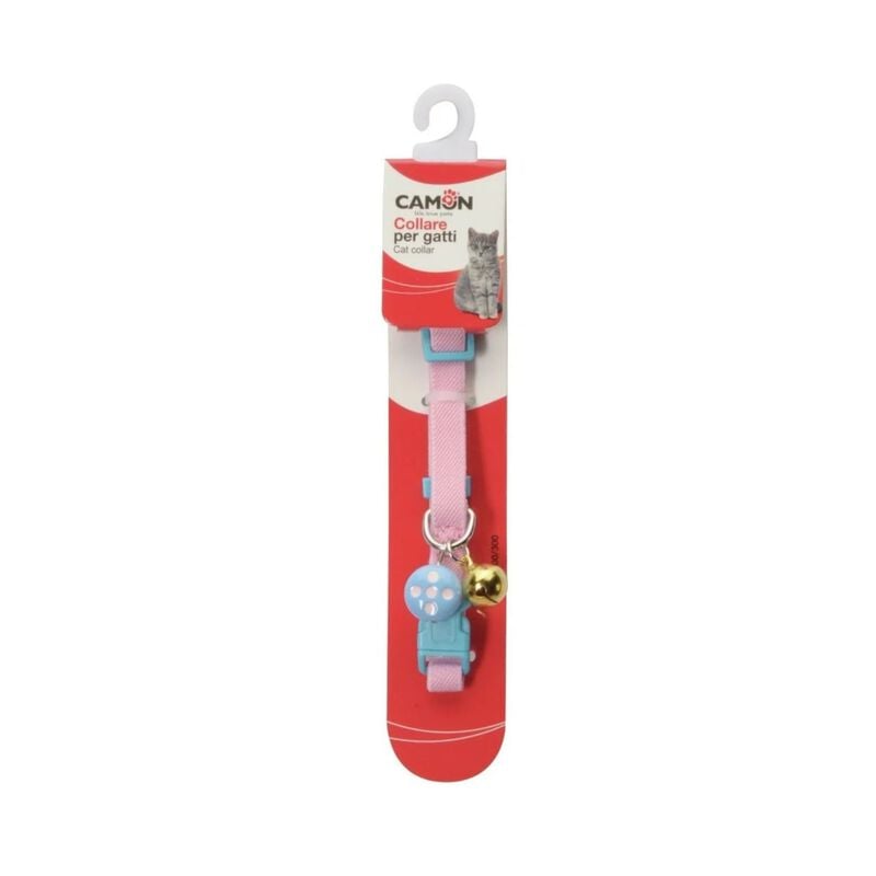 Camon Collare Elasticizzato Bicolore per gatti 10x200/300 mm