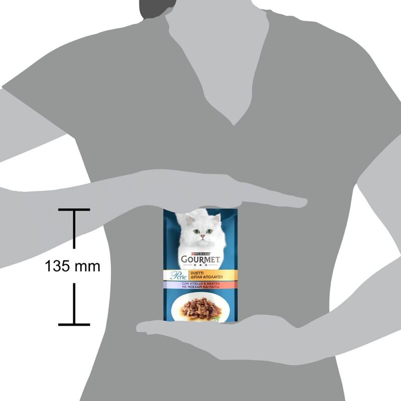 Gourmet Perle Duetti Cat Adult con Vitello e Anatra 85 gr