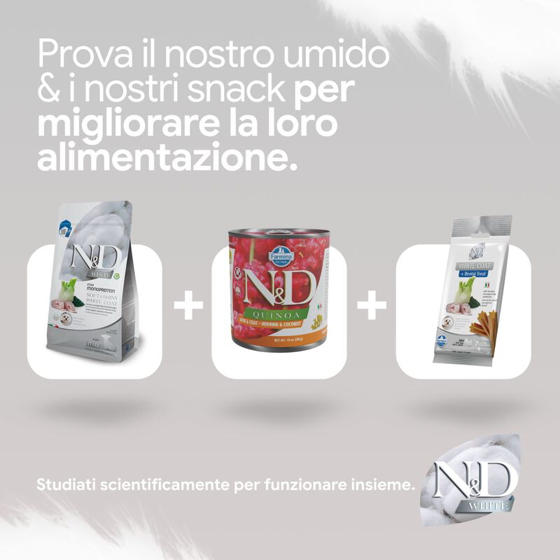 N&D Farmina White Puppy Mini Branzino, spirulina e finocchio 1,5 kg