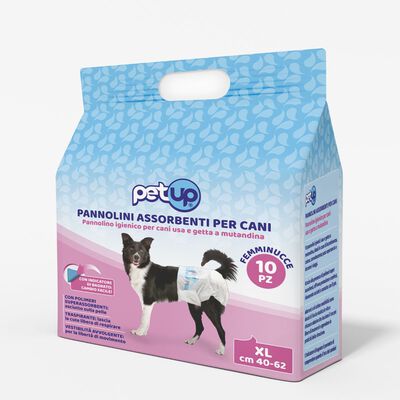 Petup Pannolini assorbenti per cani femmine Taglia XL 10 pz