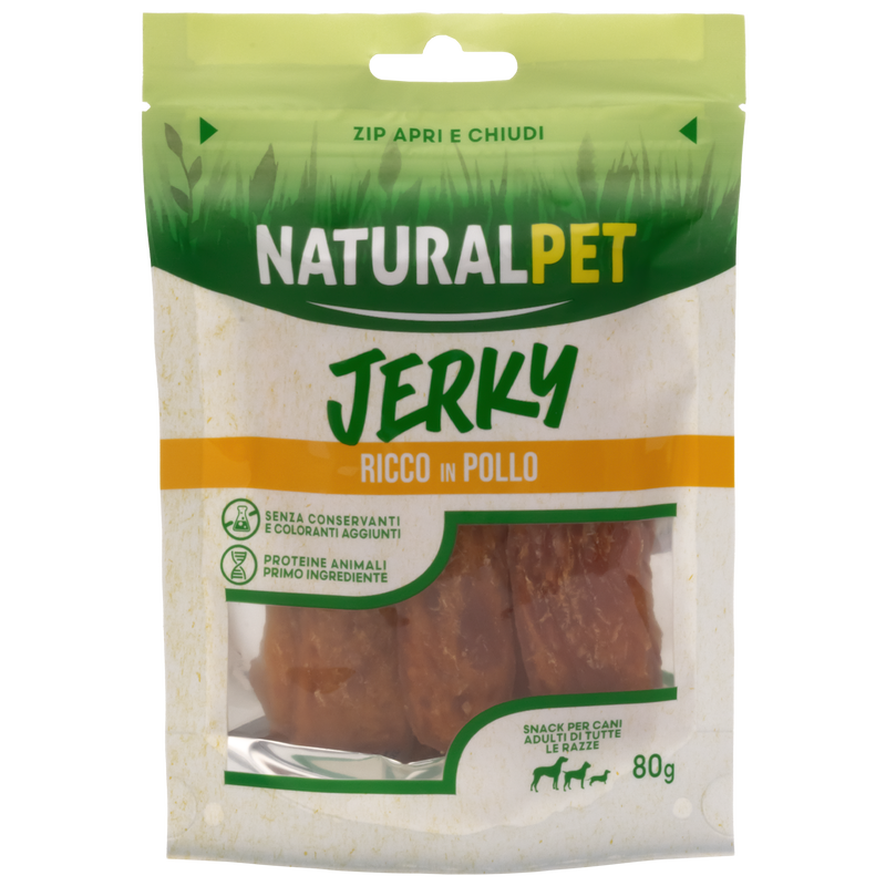 Naturalpet Doggy Snacks Jerky Pollo 80 gr