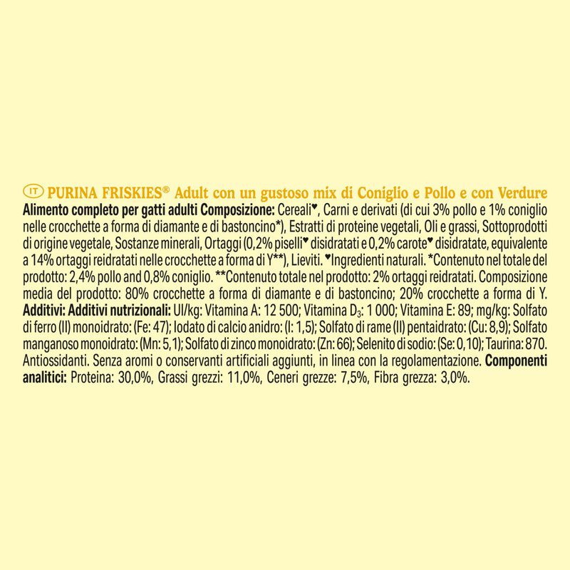 Friskies Cat Adult Mix di Coniglio con Pollo e con Verdure 2 kg