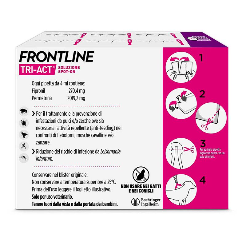 Frontline Tri-act antiparassitario cani 20-40 kg - 6 pipette 