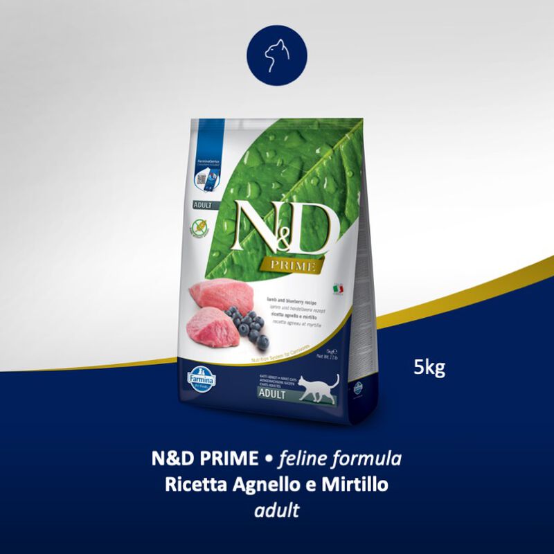 Farmina N&D Prime Cat Adult Agnello e Mirtillo 5 kg
