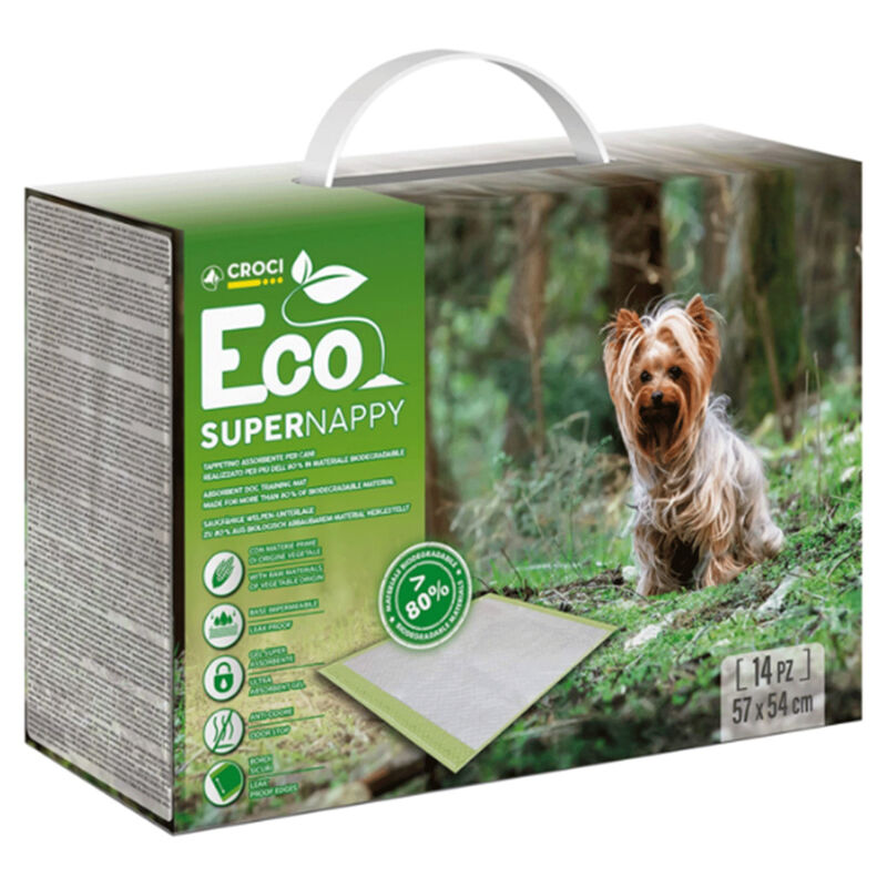 Croci Tappetini Igenici per Cani Eco Super Nappy 57x54cm 14 pz