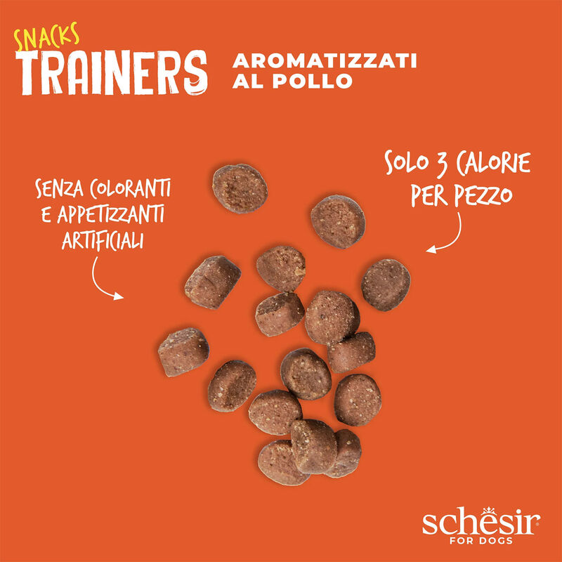 Schesir Dog Adult Snacks Trainers al Pollo 283 gr - Scad. Dicembre 25