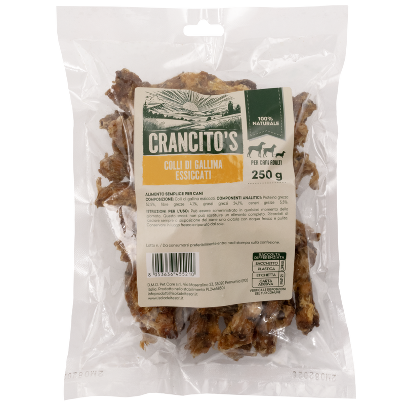 Crancito's Dog Adult Colli di gallina essiccati 250gr