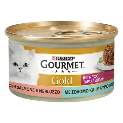 Gourmet Gold Cat Adult Intrecci di Gusto Salmone & Merluzzo 85 gr
