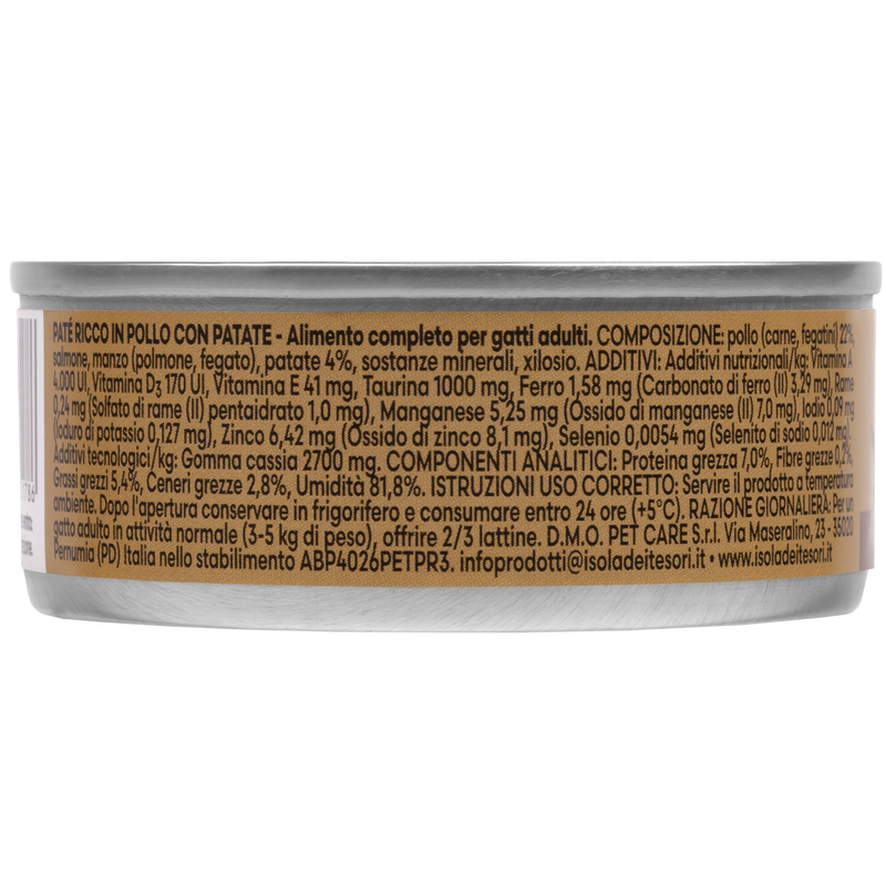 Naturalpet Premium Cat Adult paté al pollo con patate 85gr
