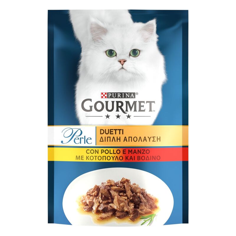 Gourmet Perle Duetti Cat Adult con Manzo e Pollo 85 gr