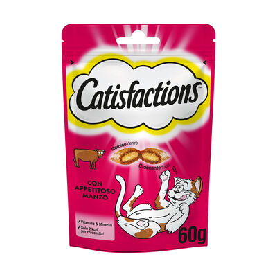 Catisfactions Snack Cat Manzo 60 gr