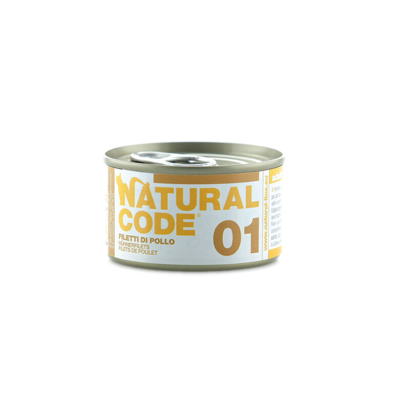 Natural Code Cat Filetti di Pollo lattina 85g n.01
