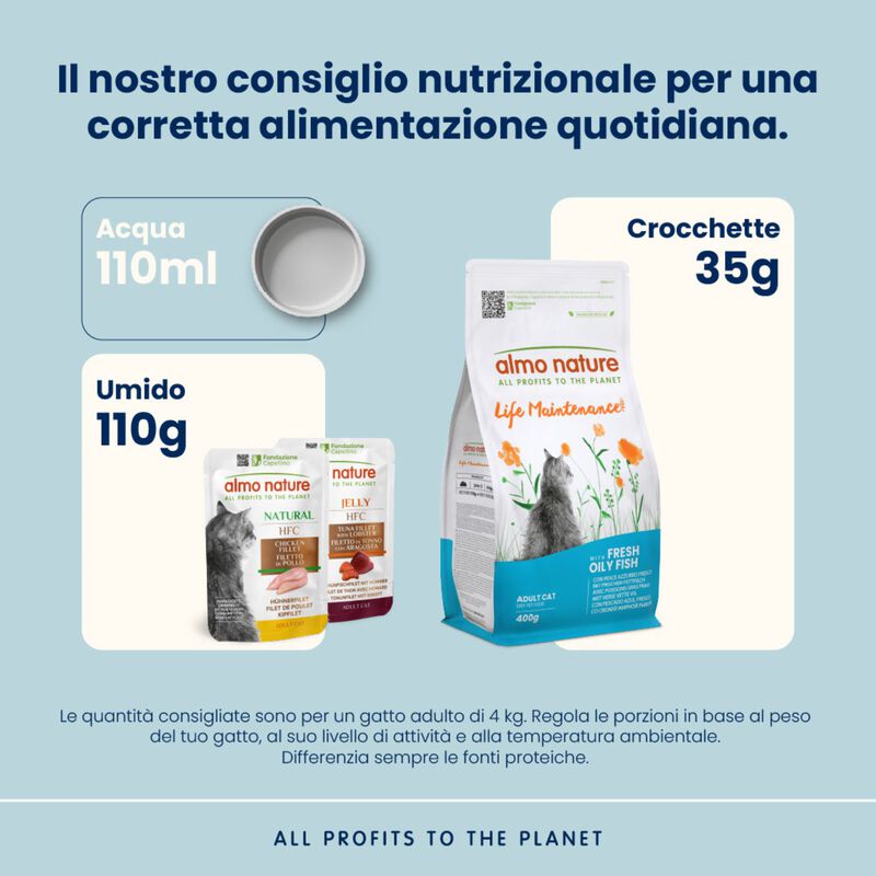 Almo Nature Life Maintenance Cat Adult Pesce Azzurro 400 gr