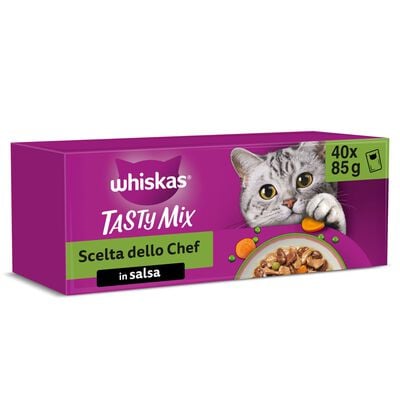Whiskas Cat Adult Tasty Mix in Gravy 40 pz x 85 gr