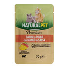 Naturalpet Cat Adult Dadini di Pollo con Mango in salsa 70g image number 0