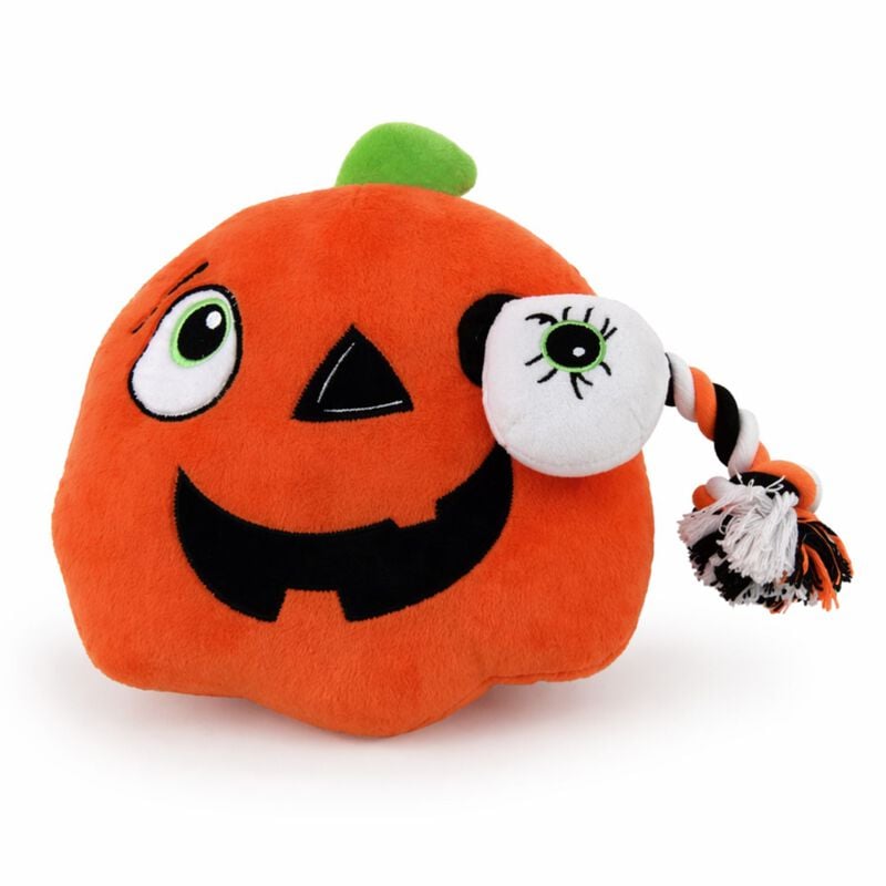 Leo Pet Zucca Halloween in peluche e corda gioco per cani 