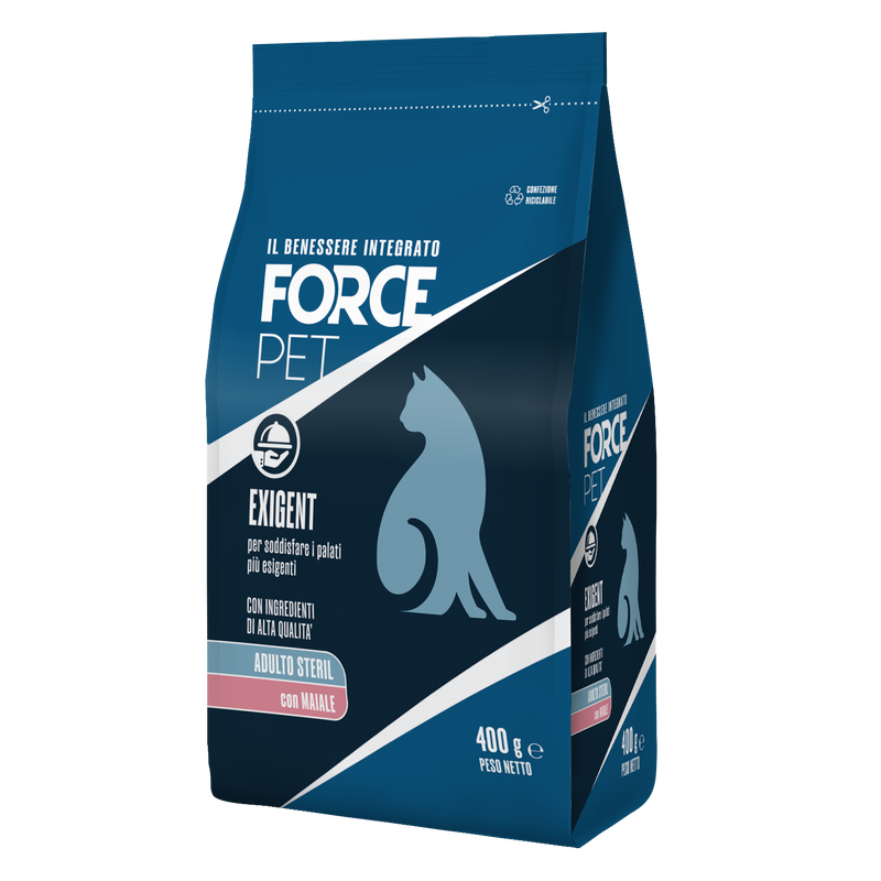 Forcepet Cat Adult Steril Exigent con maiale 400gr