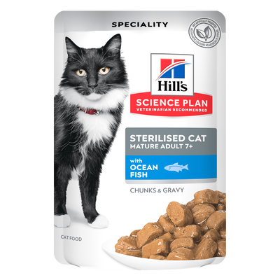 Hill's Science Plan Cat Steril Mature 7+ Pesce dell'Oceano 85gr