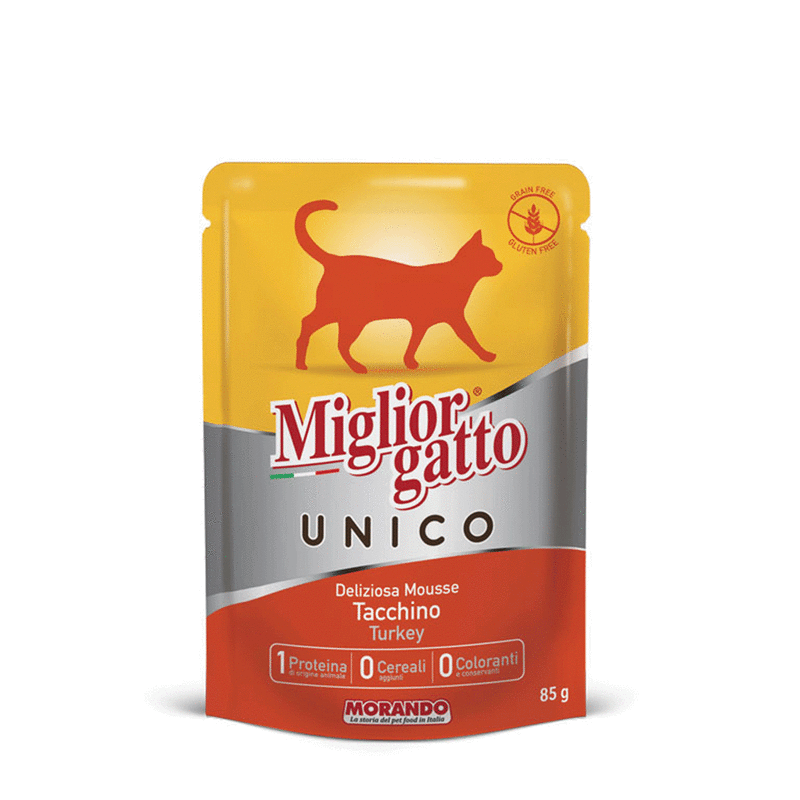 Migliorgatto Unico Cat Adult mousse con Tacchino 85 gr