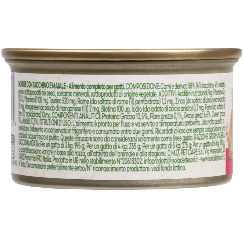 Naturalpet Cat Adult Mousse Tacchino e Maiale 85gr