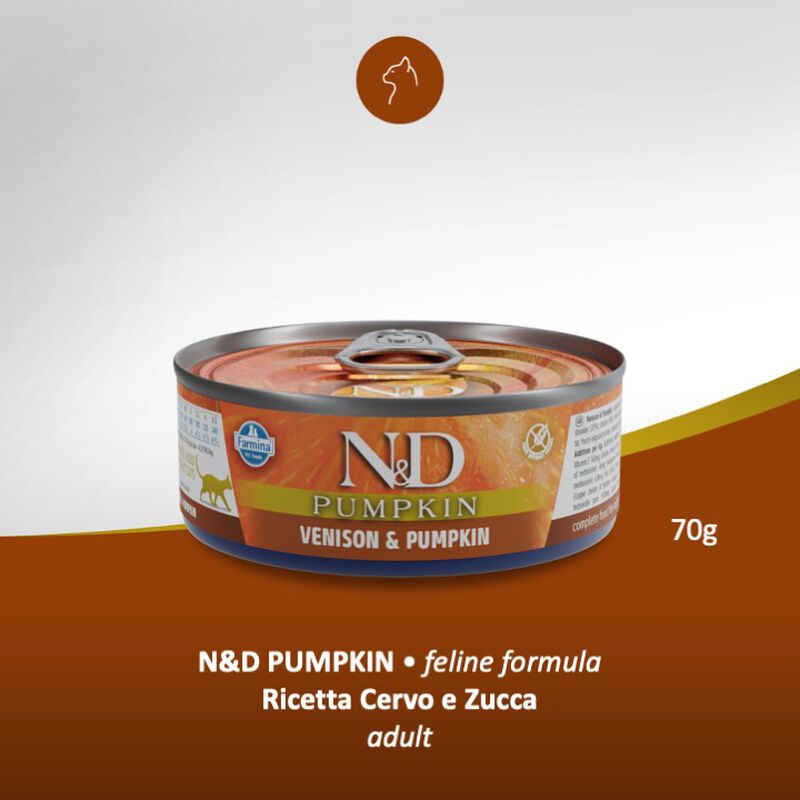Farmina N&D Pumpkin Cat Cervo e Zucca 70 gr
