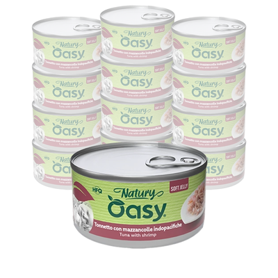 Oasy Natury Cat Adult Tonnetto con mazzancolle 150gr