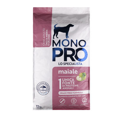Monopro Dog Adult Medium&Large Grain Free Maiale 12kg