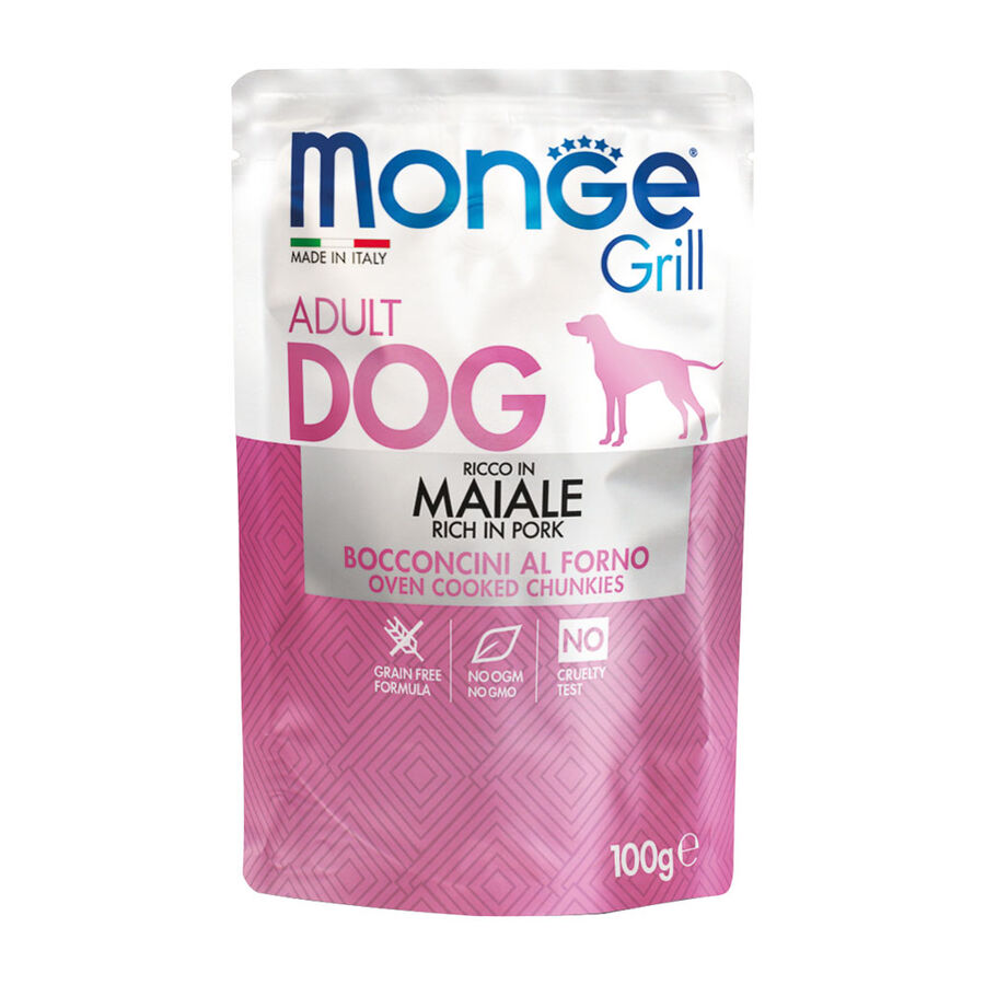 Monge Grill per cani adulti Bocconcini Ricco di Maiale 100 gr