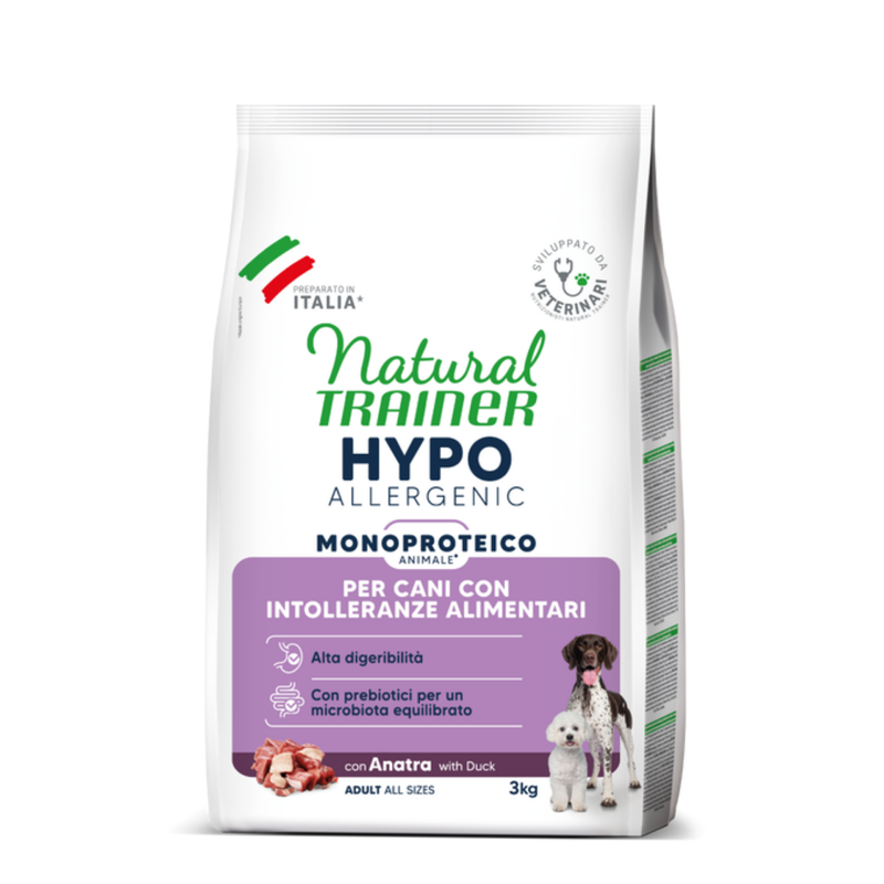 Natural Trainer Hypoallergenic Cani Adulti Anatra 3kg
