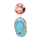 Camon Gioco per Cani Ciabattine infradito in peluche con corda e squeaker 16 cm
