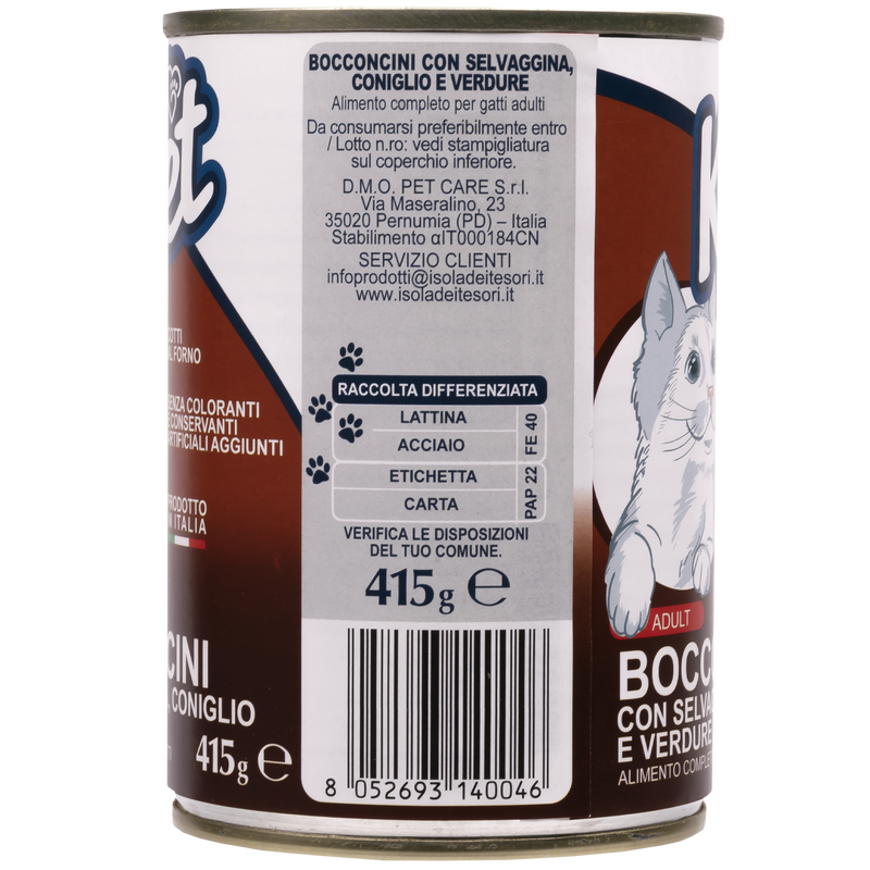 Ket Adult All breeds Bocconcini Selvaggina e Coniglio 415 gr