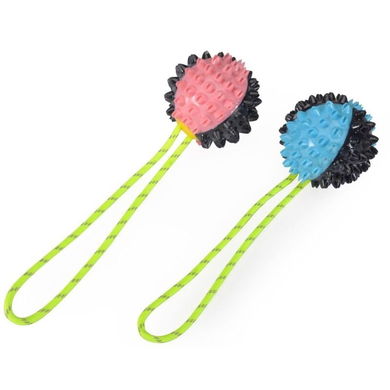 Camon Gioco Cane Pallina in TPR e Corda Bicolore