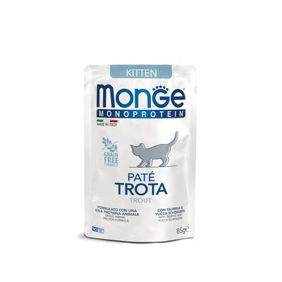 Monge Natural Superpremium Monoprotein Kitten Paté Trota 85 gr