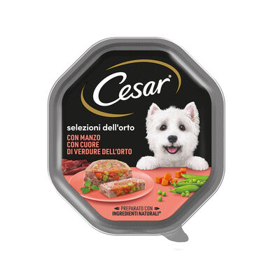 Cesar Dog Selezioni dell'Orto con Gustoso Manzo e Cuore di Verdure 150 gr