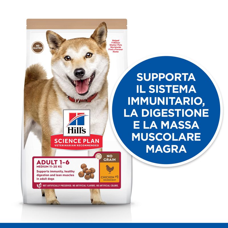 Hill's Science Plan Dog Medium Adult No Grain con Pollo 14 kg