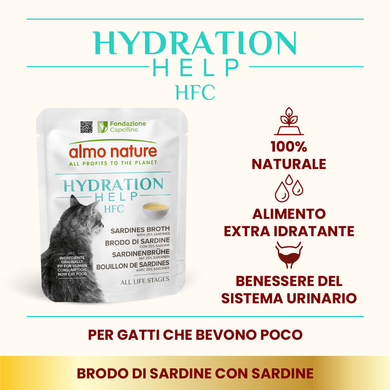 Almo Nature HFC Cat Hydration Help Brodo di Sardine 50 g