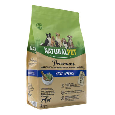 Naturalpet Premium Dog Adult Medium&Large ricco in Pesce 3kg - Scad. Luglio 25