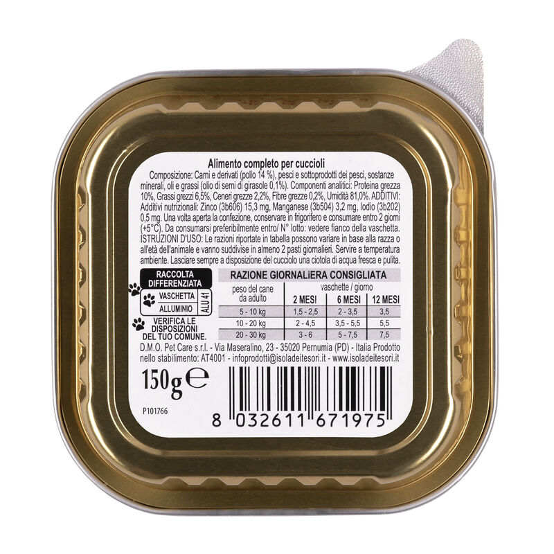 Naturalpet Prime Orme Puppy Paté ricco in Pollo 150 gr