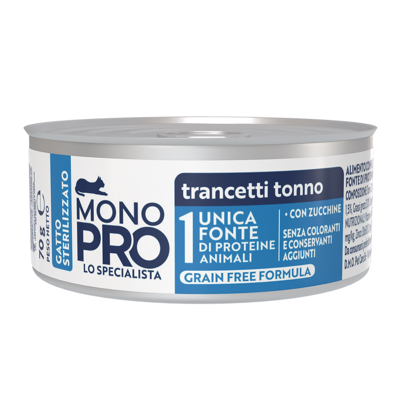 Monopro Cat Steril Trancetti tonno con zucchine 70gr