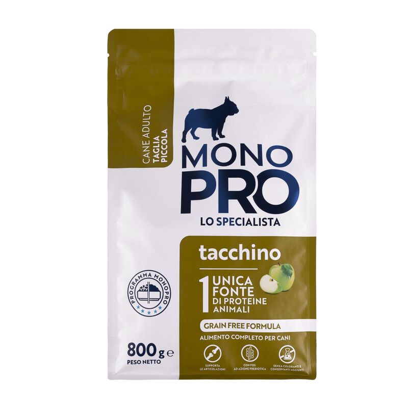 Monopro Dog Adult Mini Grain Free Tacchino 800 gr