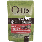 O-life Cat Adult Straccetti in salsa ricchi in Manzo fresco pomodoro rosmarino e timo 85 gr