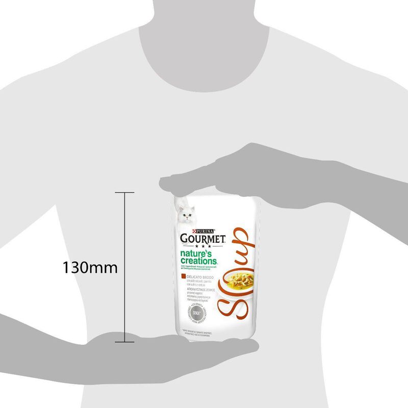Gourmet Nature's Creation Soup Cat Adult Pollo, Pesce bianco e Verdure 40 gr