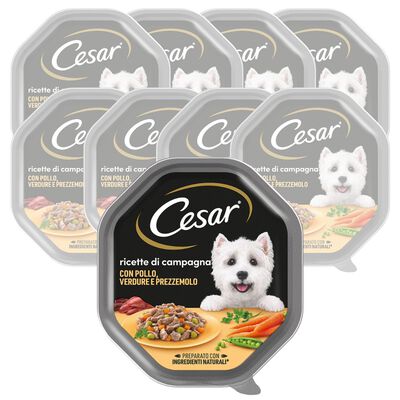 Cesar Dog Ricette di Campagna con Pollo e Verdure in Salsa 150 gr