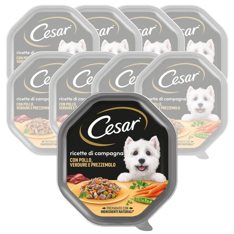 Cesar Dog Ricette di Campagna con Pollo e Verdure in Salsa 150 gr