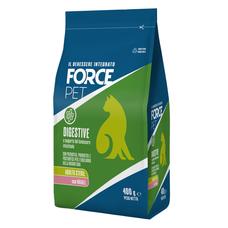 Forcepet Cat Adult Steril Digestive con maiale 400gr
