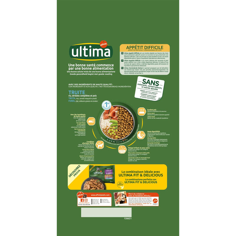 Ultima Cat Adult Appetito difficile con Trota 1,5kg
