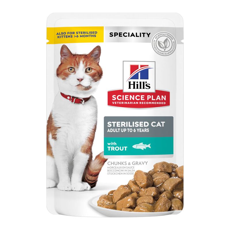 Hill's Science Plan Cat Adult Sterilised con Trota 85 gr