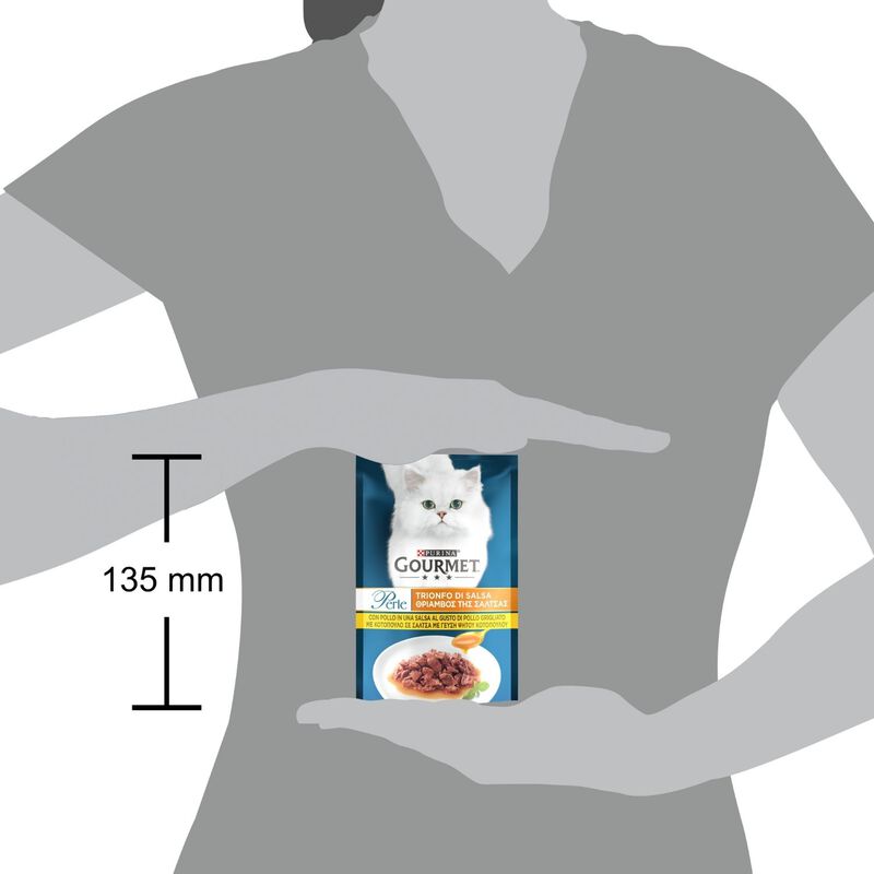 Gourmet Perle Cat Adult Trionfo di Salsa con Pollo 85 gr